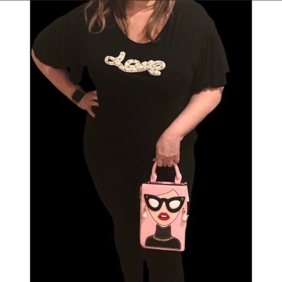 PINK LADY FACE PERSONALITY BAG - Picture 6 of 7